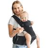 Momcozy Marsupio Neonato con Sede Anca 2 in 1, Portabebè Fronte Strada a Mani Libere fino a 20 kg, Marsupio Bambino 4 Stagioni con Cintura Regolabile fino a 115 cm, Nero
