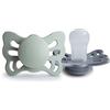 FRIGG Butterfly Confezione da 2 Ciucci | Ciuccio in Silicone | Senza BPA | Prodotto in Danimarca | Tettarella Anatomica | Sage/Great Gray (Taglia 1 (0-6 Mesi))