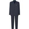 El Búho Nocturno Pigiama Uomo Lungo Classico Popeline Ospedale - Giacca Bottoni Aperto Davanti Tasche Risvolto Intero Taglie Forti Easy Iron, 65% Poliestere, 35% Cotone, Blu 1400, 5XL