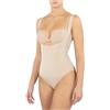 SENSI' Body Contenitivo Modellante Donna con Scollo Sottoseno Senza Cuciture Seamless, Made in Italy (naturale)