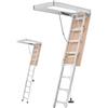 VEVOR Scala Retrattile per Soffitta in Alluminio, Scala Pieghevole, Altezza Soffitto 299-314 cm / 233,5-299 cm, Apertura 1372 x 572 mm, Capacità 170 kg, Pieghevole con Botola, per Accesso Mansarda