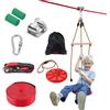 VEVOR Kit Zipline Carico max. 149kg, Zipline per Cortile all'aperto 19,8m, Intrattenimento per Parco Giochi con Zipline, Imbracatura di Sicurezza in Nylon, Sedile e Manubrio