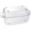 Tescoma 629090 Rostiera in vetro rettangolare con coperchio, 40x26 cm