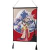 lachineuse - Arazzo da parete Giappone Eternel - Pannello murale - Geisha Nipponne - Decorazione giapponese da appendere - 47 x 66 cm - Quadro da parete - Colore giallo, arancione - Idea regalo