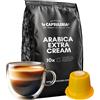 La Capsuleria Caffè ARABICA EXTRA CREAM (100 Capsule) compatibili con Nespresso, 10 Pacchetti da 10 Capsule, espresso vellutato e morbido con profumo dolce e crema soffice. (La Capsuleria)