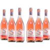 Solegro Vino Rosato Frizzante, Fresco e Armonico con Aromi Fruttati di Pesca Gialla, 10,5% vol, Confezione con 6 Bottiglie da 750 ml