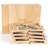 Becko US Vassoio in Legno per Ordinare Puzzle Con Cassetto - Design Con Separatori per Puzzle Fino a 1500 Pezzi