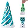 Gosknor Fidget Toys Spirale, Stampato in 3D Cono Impossibile Scultura Passante a Piramide Impossibile Giocattolo Fidget Passante a Elica per il Rilassamento dallo Stress (Bianco Verde)