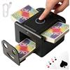 Buldoospok M5-Shuffler automatico di carte 1-2, 2000 mAh USB-C ricaricabile elettronico shuffler, silenzioso shuffler di carte per UNO Poker Blackjack Canasta Skip-Bo Fase 10 (nero)