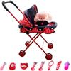 Vistnale Baby Doll|Bambola con passeggino Set dal suono realistico con passeggino e 8 accessori Accessori Giocattolo in metallo resistente e delicato sulla pelle