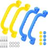 JONRRYIN Maniglia di Sicurezza per Parco Giochi, Maniglie per Telaio per Arrampicata, Maniglie Sicurezza Antiscivolo per Bambini, Accessori per Casetta da Gioco (4pz-giallo e blu)