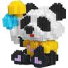Larcele 295 Pezzi Micro Animale Costruzione di Giocattoli Set, Fai da Te Mini Mattoni Giocattolo Kit KLJM-10(Panda Pallone)