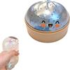 Eznaobo Dumpling Squishy Mystery con scatola per cottura a vapore, Glitter Dumpling Squishy, giocattolo antistress da spremere, S-quishy-Knödel extra grande come palla sensoriale per alleviare lo stress per