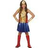 W WIDMANN MILANO Party Fashion - Costume da Wonder Girl per bambini, abito, supereroe, costumi in maschera