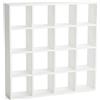 Odoria Casa delle Bambole Libreria Miniatura: 1/12 Scala Scaffale Cubi per Biblioteca Salotto Soggiorno Moderno Bianco - Mini Mobile Parete Legno Ufficio Scuola