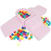 RELAX4LIFE 5 Pezzi Percorso Motorio per Bambini con Rivestimento Lavabile, Blocchi da Arrampicata con Piscina di Palline, per 3+ Anni - Senza Palline (Sherpa,Rosa)