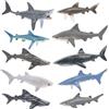 UHOMENY 10 figure di squalo in miniatura realistiche ornamenti marini animali figure topper per torta 10 stili con grande squalo bianco megalodonte per scuola, ufficio, aula feste, decorazione per