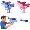 ZHITENG 2 Pezzi Aeroplano Giocattolo Schiuma Gio, Dinosauro Giocattoli Lanciatore Aereo, Aereo Polistirolo per Bambini, Sport all'Aperto Aereo Giocattolo per Bambini Giochi Bambini 3-11 Anni