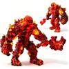 QuidToyzian Figura di Demone della Lava da Battaglia, Golem di Lava con Arma, Creatura Mitica di Energia Magica, Modellino da Collezione, Idea Regalo per Compleanni, Lauree e Ricorrenze
