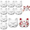 LXYYDS 10 Pezzi Maschera Gatto, Therian Mask con cinturino elastico, maschere dipinte a mano, Maschera per gatti Therian, Maschera Per Il Gatto Fai Te, per Cosplay Feste Maschera Carnevale Halloween
