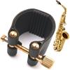 Peosaard Legatura per sassofono contralto, legatura per sassofono contralto Accessori per con messa a punto in pelle Flessibile compatta per bocchino in gomma dura