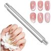 AYBUY Magnete per Unghie, 3D Magnetic Cats Occhi Polacco Polish Magnete Penna Chiodo, Cat Eye Magnet, Doppia Testa, DIY Nail Art Tool Uso, Uso Casa & Salone, Argento