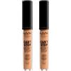 NYX Professional Makeup Correttore Can't Stop Won't Stop Tonalità 7.5 Soft Beige Liquido Multiuso Lunga Tenuta 24h Waterproof Ultra Pigmentato Corregge Scolpisce e Illumina - 2 Correttori da 3,5ml