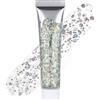 AYBUY Glitter Corpo Gel, 18g Gel Glitter Viso, Make up gel, Viso, Capelli, Unghie, Occhi, Labbra, Chunky Brillantini per capeli Decorazione per Musica, Festival, in Maschera(A-Argento)