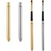 Sorcristy 2 pennelli per labbra per rossetto, pennello retrattile per labbra con cappuccio, pennelli da trucco portatili, applicatore, kit di strumenti cosmetici per viaggi, regalo da donna, oro e
