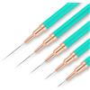 AYBUY Set Pennelli per Nail Art, 5 Pezzi Pennelli per Unghie, Pennelli Liner di Precisione per disegnare e punteggiare le unghie, Disegnare Linee Fini Attrezzo, dimensioni 7/9/11/15/25 mm, Blu scuro