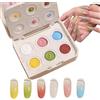 Generico Gel Per Dipingere Le Unghie | Cosmetici 6 Vaschette ad Alta Pigmentazione | Kit Di Colori Gel Pittura 15 g Donna - Per Donne Principianti Professionisti Salone Incontri Matrimonio Viaggio Pendolarismo