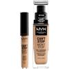 NYX Professional Makeup Can't Stop Won't Stop Correttore Tonalità 7.5 Soft Beige Liquido Multiuso 3,5ml + Fondotinta Tonalità 7.5 Soft Beige Liquido Waterproof Lunga Tenuta 24h 30ml - Set da 2