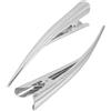 SOESFOUFU 12pezzi Mollette Alligator per Capelli Grandi in Argento con Denti Antiscivolo Pinze per Styling Professionale e Acconciature Stabili per Parrucchieri e Uso Quotidiano