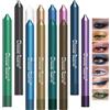 KTouler Set di 12 penne per eyeliner, impermeabili, luccicanti e perlati metallizzati, ad alta pigmentazione e lunga durata, per donne