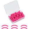 AYBUY 50 pezzi di gomma per piegaciglia, Bigodino Del Ciglio Ricariche, cuscinetti di ricambio per piegaciglia, cuscinetti in gomma di ricambio con scatola trasparente per signore, Rosso rosato