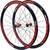 Generic Rosso,30MM,Ruote per Bici da Strada 700C/30/40/50 Mm, Freni C/V, mozzi in Carbonio, sgancio rapido, HG, compatibili con Cassette da 7 a 11 velocità