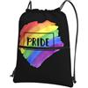 Generic Sportiva Sacche Rainbow LGBT Pride Borsa con Coulisse Pieghevole Zaino Casual Durevole per Scuola Shopping