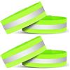 URAQT 8 Pezzi Bracciale Riflettente, 35 x 5 cm Alta visibilità Fasce Riflettenti, Bracciali Sportivi Riflettenti Regolabile di Sicurezza, per Ciclismo, Corsa, Adulti e Bambini Caviglia, Polso (B)