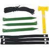 Generic Paletti di supporto per alberi, resistenti alle intemperie per protezione, in metallo resistente, per trampolini, kit sicuro per capannoni, robusto supporto antivento per serre
