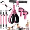 weeyin Kit Elastici Fitness,Elastico per Esercizi, Attrezzi Palestra Casa | Elastico per Esercizi con Pedale,Sit-Up Attrezzo per Addominali, Cavigliere Palestra, Elastici Palestra a Forma di 8