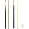 Naissgo Bastoncini da biliardo in legno, 2 pezzi, bastoncini da biliardo per principianti, stecca per tavolo da biliardo, bastoncini da biliardo da 145 cm con punta da 13 mm