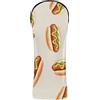 CHIFIGNO Copri mazza da golf in pelle sintetica ibrida, con etichette intercambiabili, per hot dog, colore beige