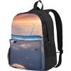 Tamiger Bella stampa aeroplano cielo grande capacità borsa unisex resistente all'acqua leggera all'aperto weekend fughe