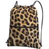 Generic Sportiva Sacche Rough Leopard Print Print Borsa con Coulisse Multifunzione Sacche Zaino Portatile per Shopping Viaggio