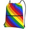 Generic Sportiva Sacche Rainbow LGBT Borsa con Coulisse Pieghevole Zaino Casual Lavabile per Shopping Viaggio