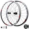 ZXGSXIOU Set di ruote da bici da strada da 30 mm 700C, freni V-brake, lega di alluminio, sgancio rapido/24 raggi, cerchio da corsa, pneumatici 20C/35C per 8-12 velocità, 1670 g