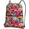 Generic Sportiva Sacche 80S0S Pattern Borsa con Coulisse Pieghevole Sport Gym Sacca Borsa Leggero per Sport Viaggio