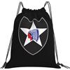Generic Zaino con Coulisse 2Nd Infantry Division Borsa con Coulisse Leggero Drawstring Backpack Resistente Sacca da Palestra per Unisex Viaggi Spiaggia