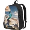 Tamiger Statua della Libertà In Nyc Stampa Grande Capacità Borsa Unisex Impermeabile Leggero All'aperto Weekend Fughe