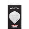 BULL'S Mezzo 100 alette n. 2 | Eleganti freccette | 100 micron spessore | forma n. 2 per precisione | Durevole e flessibile | Bianco